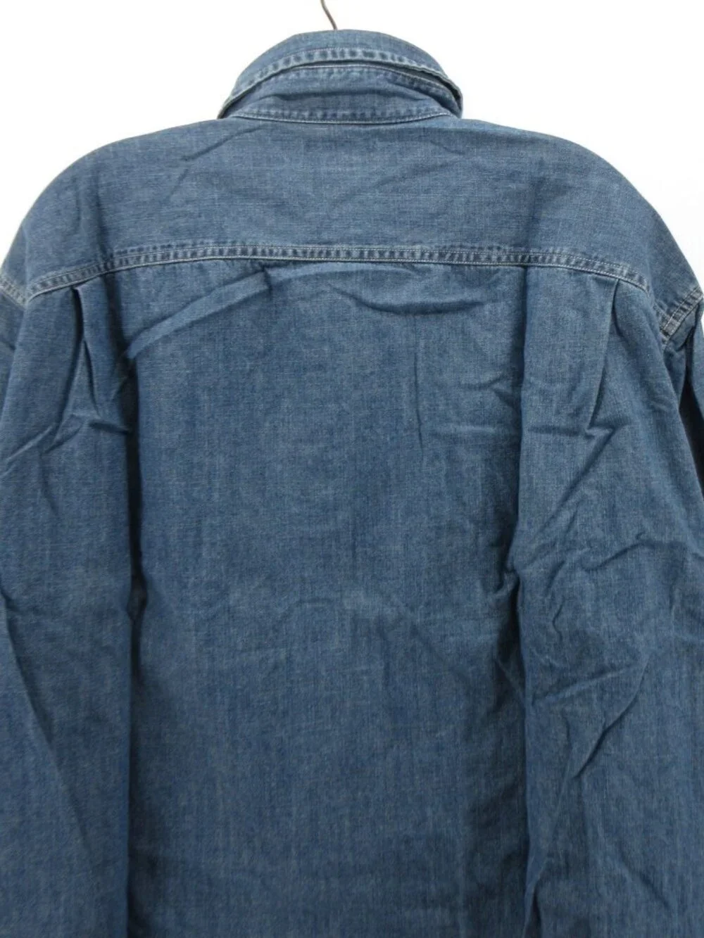 VGT Lands End Shirt XXL Big Denim Button Down Workwear Heritage Classic